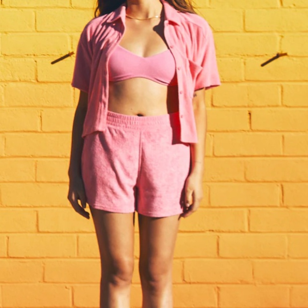 pink terry top